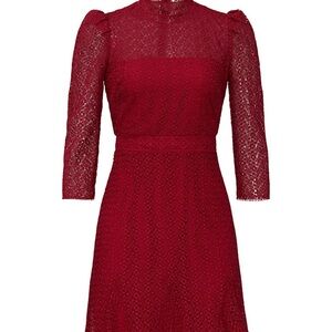 Elegant Red Lace Dress